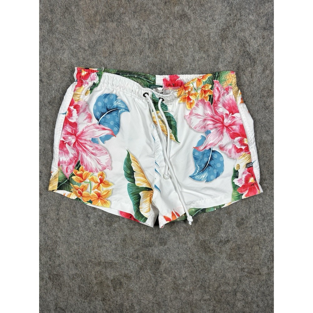 aussieBum Mens S Tropical Floral Swim Shorts 2.25" Inseam Made Australia